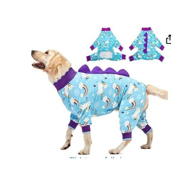 LovinPet Other - Big Ol Dog PJ's, Anti LIcking, Surgery Recovery, Rainbow Wild Horse Print, UV pr